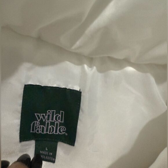 Wild Fable White Puffer Jacket Size L - Picture 6 of 6
